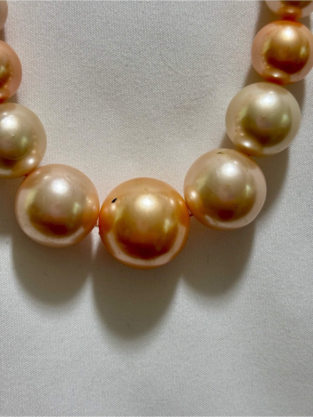 Vintage Faux Pink Pearl Graduated Necklace and Earring Set - Japan- 15" -FAB